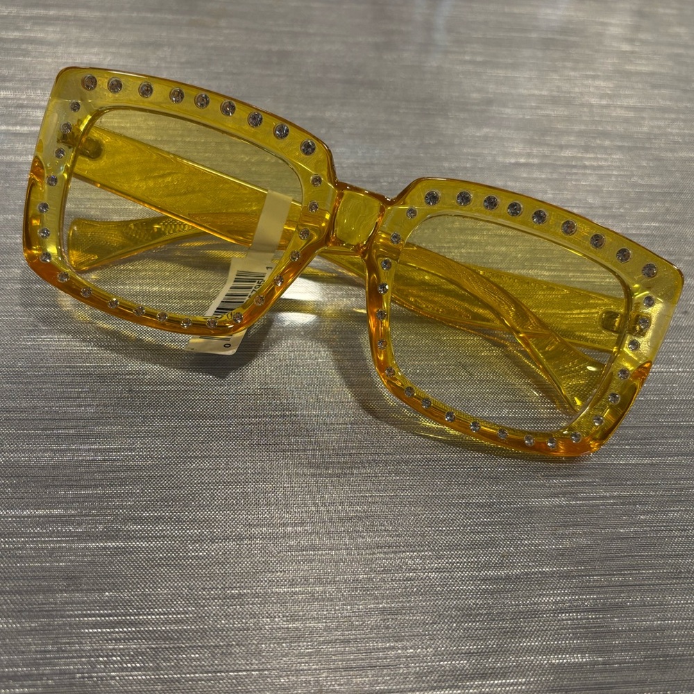 Studded Yellow Sunglasses